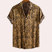 Unisex Tiger Print Shirt – Stylish Button-Down for Summer