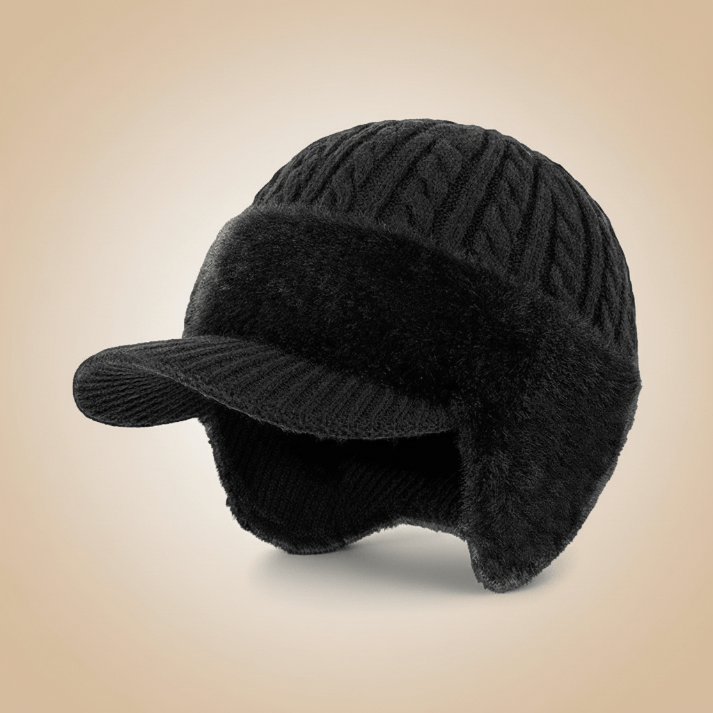 Unisex Winter Hat with Built-In Ear Flaps and Adjustable Fit