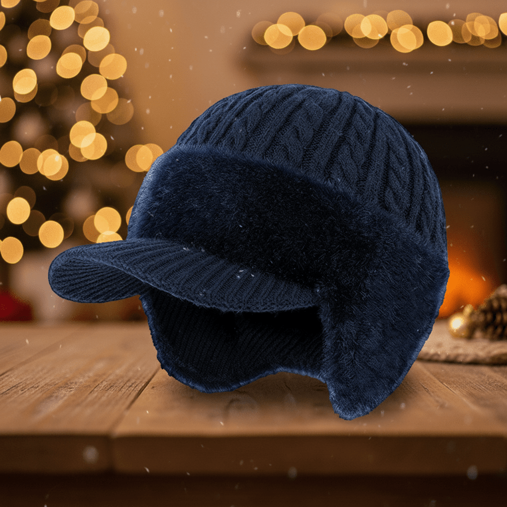 Unisex Winter Hat with Built-In Ear Flaps and Adjustable Fit