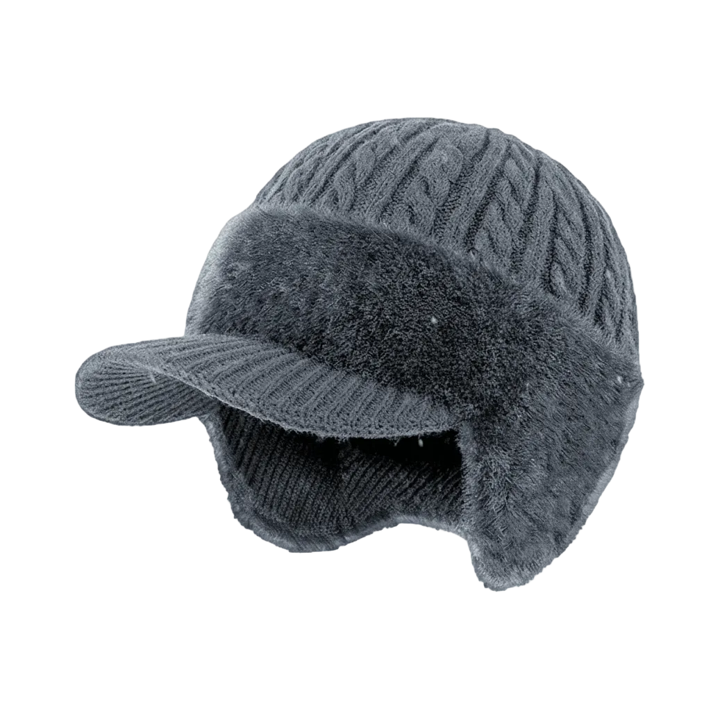 Unisex Winter Hat with Built-In Ear Flaps and Adjustable Fit