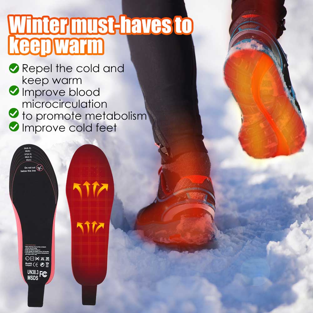 Universal Rechargeable Heated Insoles - Heats in 30 Seconds