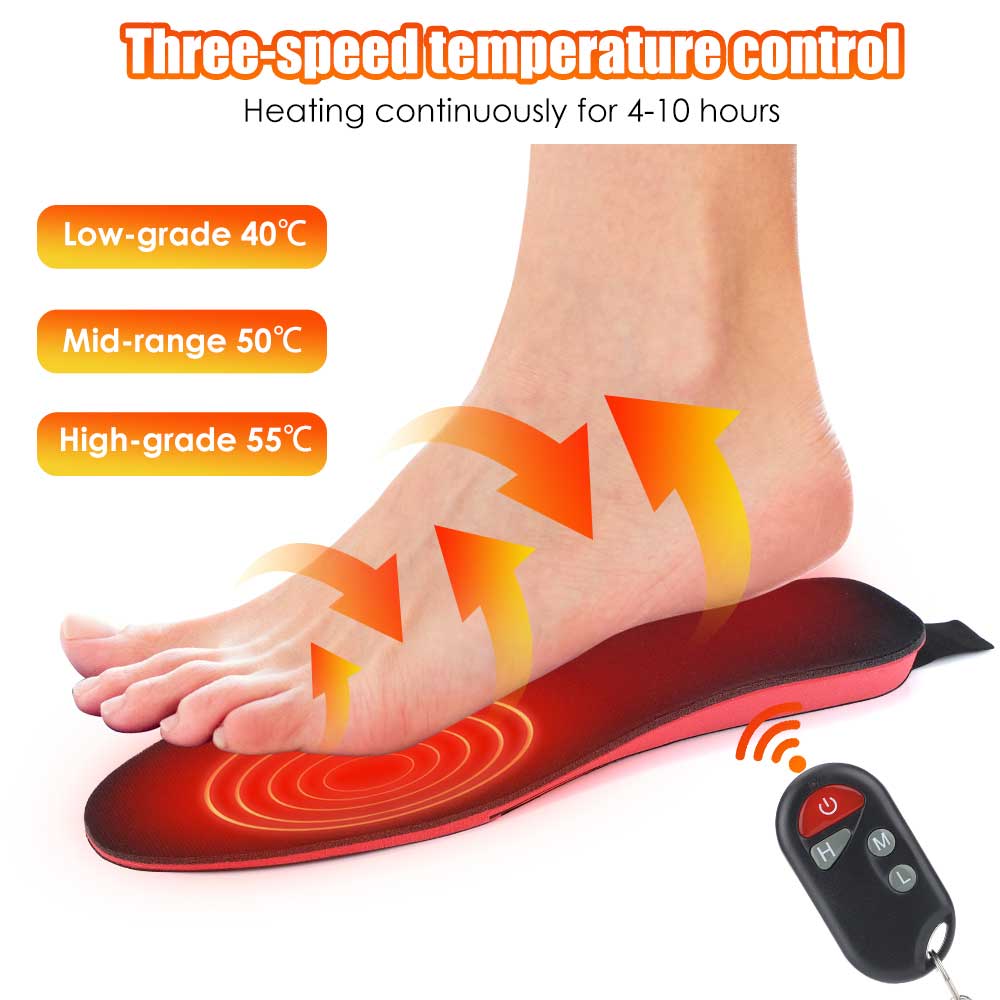 Universal Rechargeable Heated Insoles - Heats in 30 Seconds