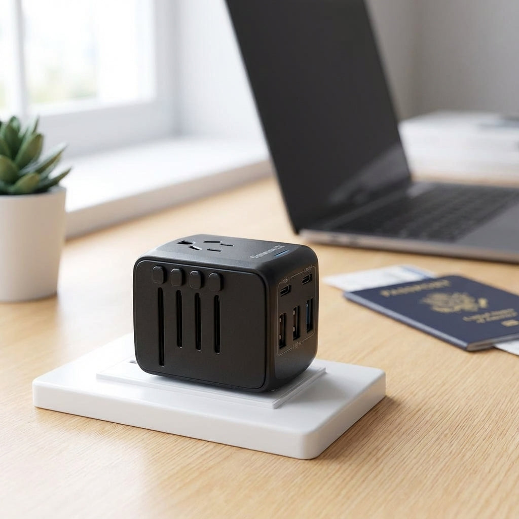 Universal Travel Adapter with USB Ports for Global Charging