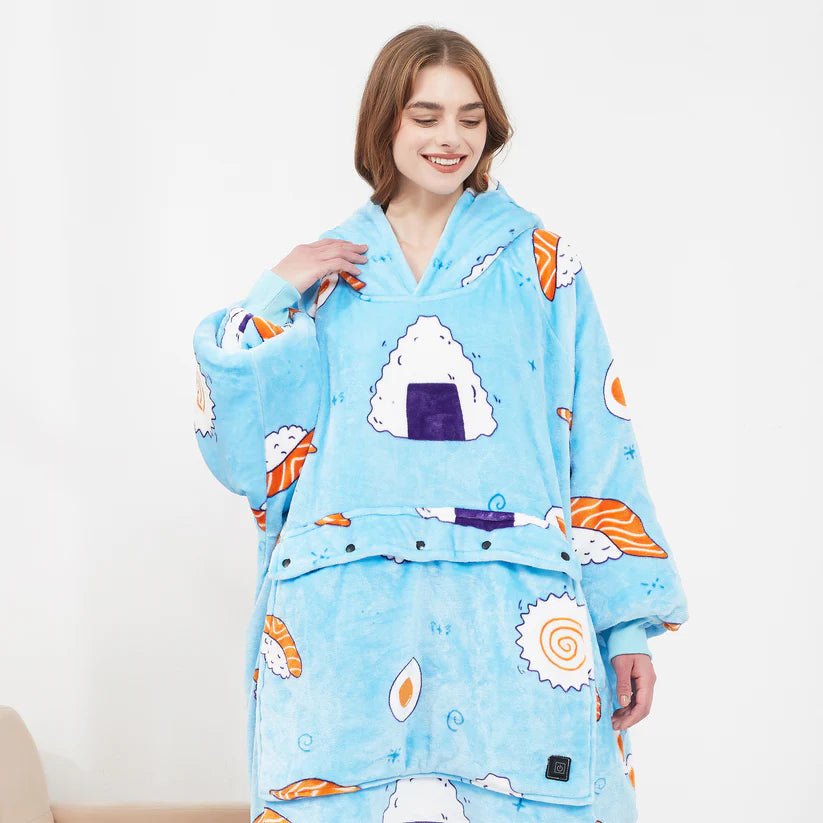 USB Heated Blanket Hoodie – Cozy Wearable Warmth