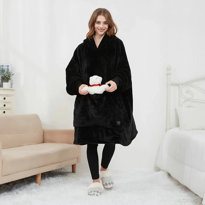 USB Heated Blanket Hoodie – Cozy Wearable Warmth