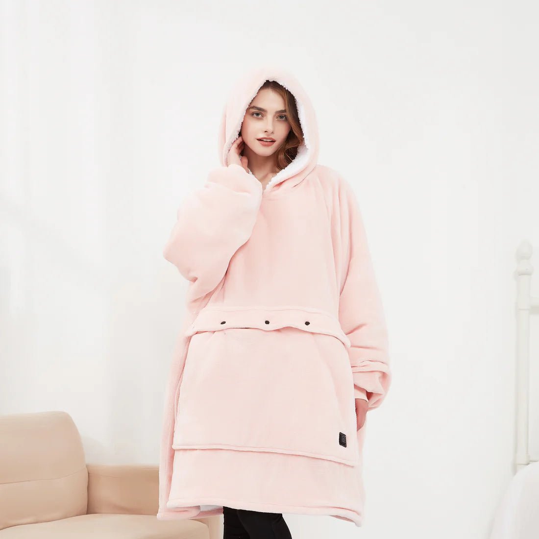 USB Heated Blanket Hoodie – Cozy Wearable Warmth