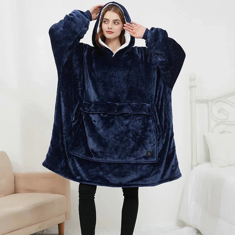 USB Heated Blanket Hoodie – Cozy Wearable Warmth
