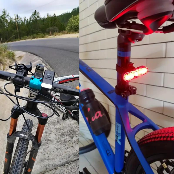 USB Rechargeable Waterproof LED Bike Lights – 1000 Lumen Front & 500 Lumen Rear
