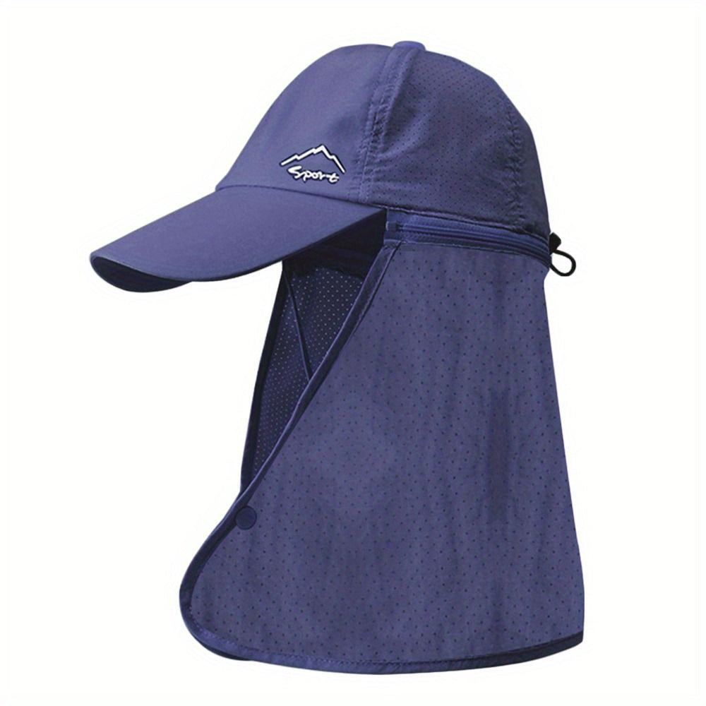UV-Protective Trucker Cap with Neck Flap for Outdoor Adventures