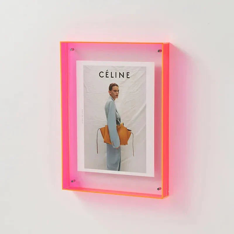 Vibrant Acrylic Display Frame – Contemporary Colorful Photo Holder