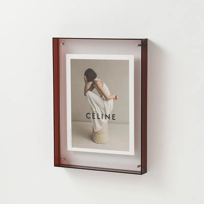 Vibrant Acrylic Display Frame – Contemporary Colorful Photo Holder
