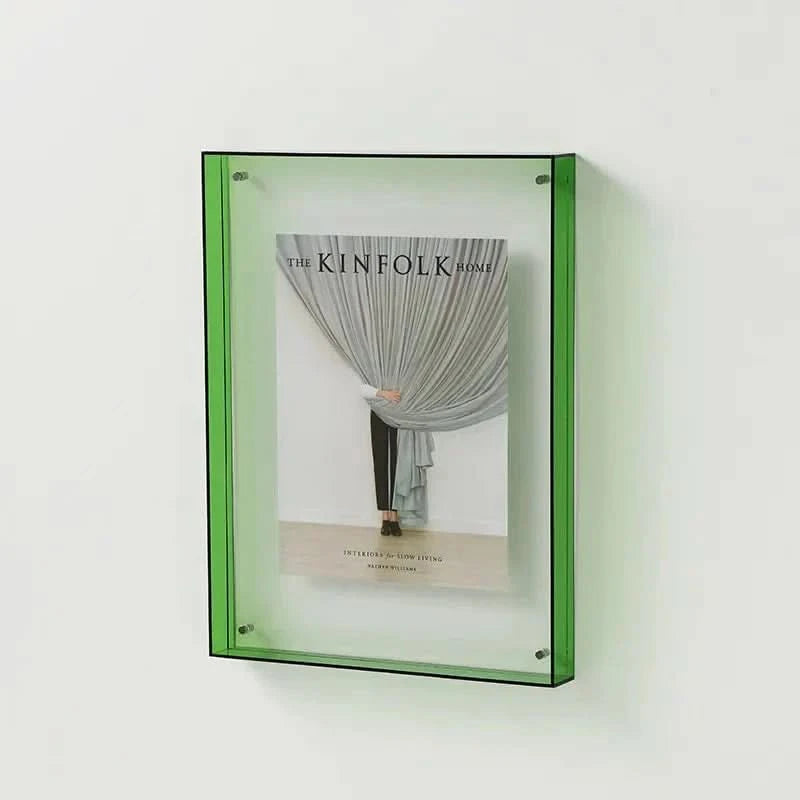 Vibrant Acrylic Photo Frame with Transparent Coloured Edges