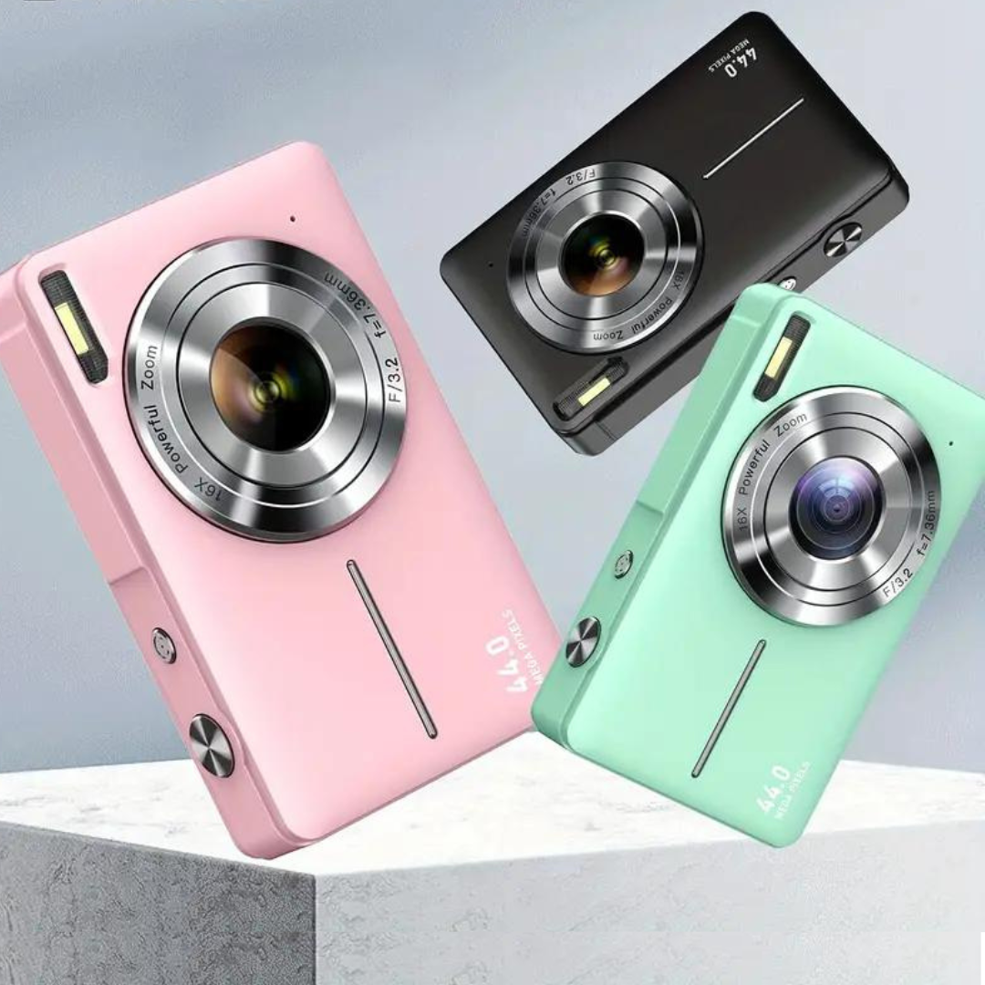 Vintage-Style Compact Digital Camera with 1080p HD