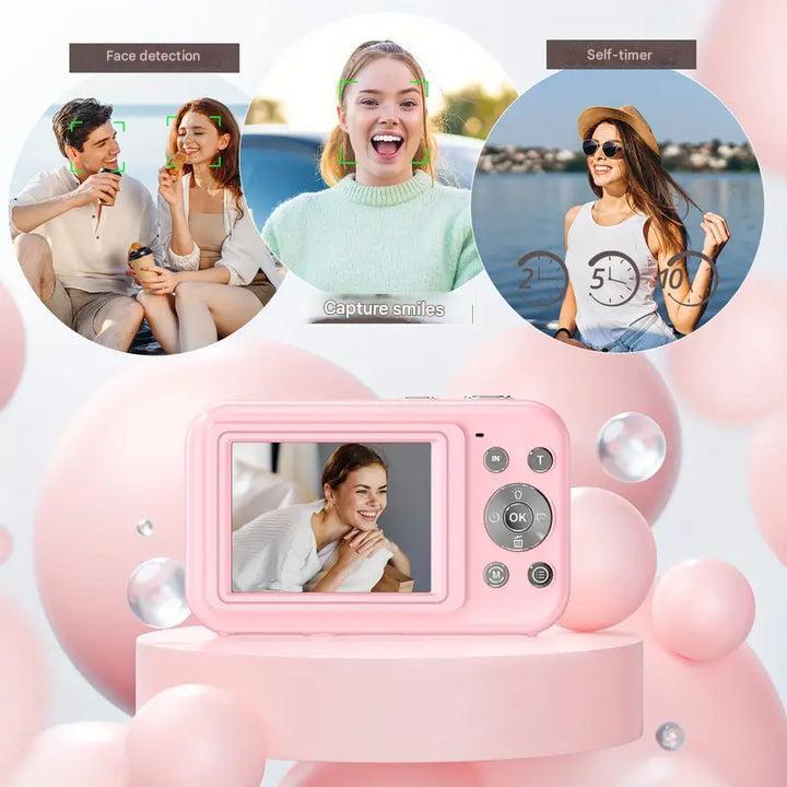Vintage-Style Compact Digital Camera with 1080p HD
