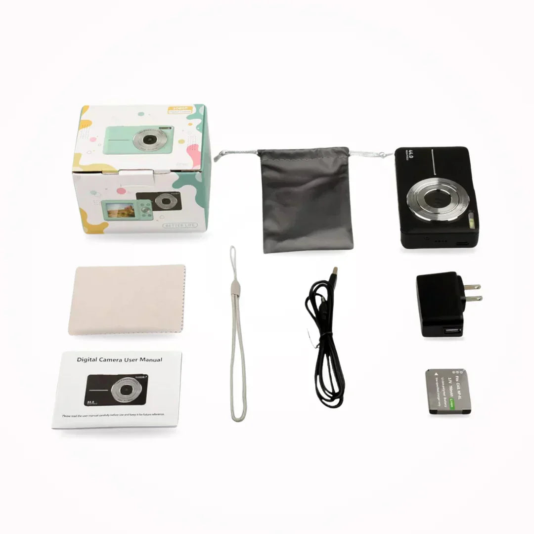 Vintage-Style Compact Digital Camera with 1080p HD