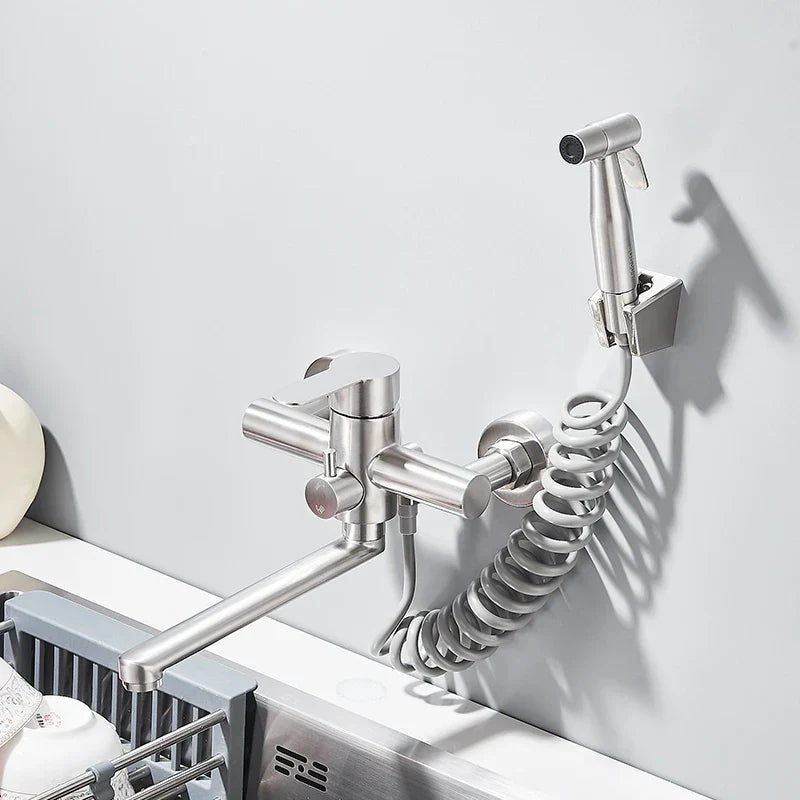 Wall-Mounted Faucet for Space and Elegance