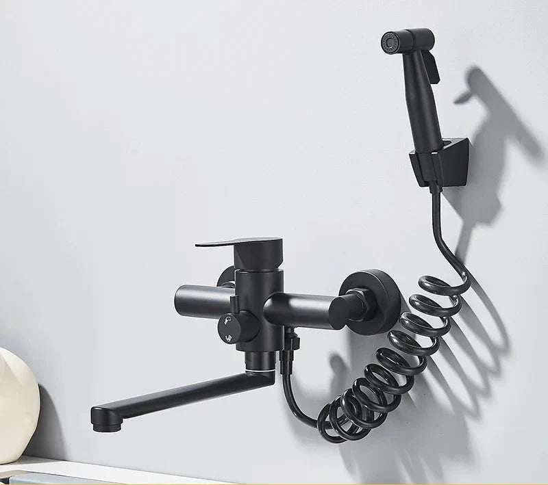 Wall-Mounted Faucet for Space and Elegance