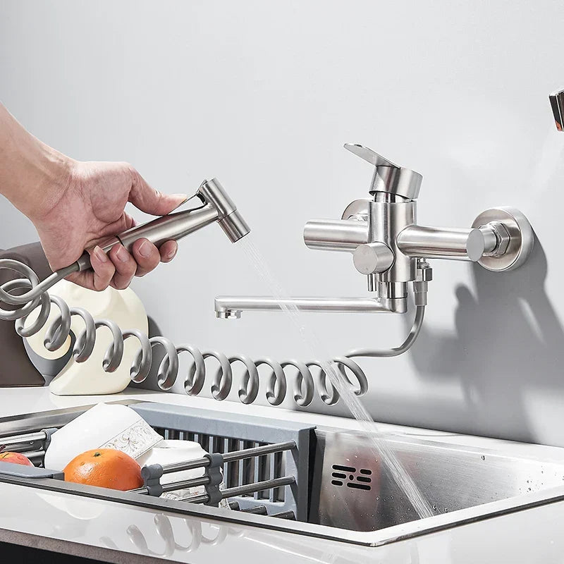 Wall-Mounted Faucet for Space and Elegance