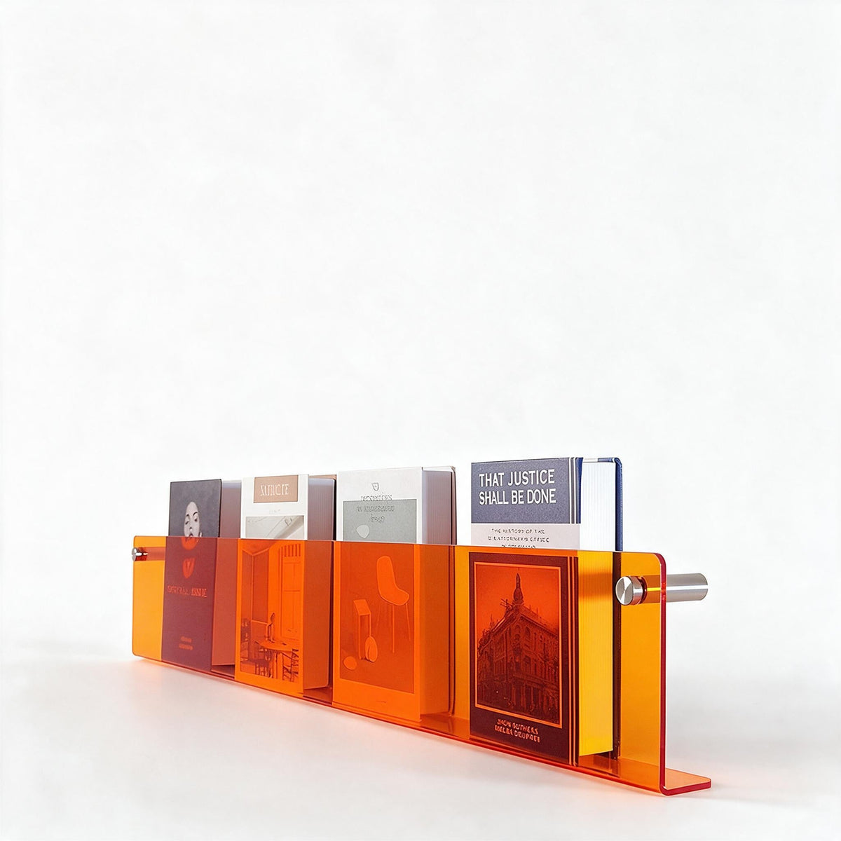 Wall-Mounted Floating Acrylic Magazine Rack