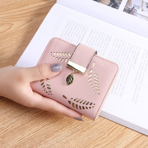 Wallet with Leaf Charm Design