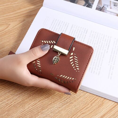 Wallet with Leaf Charm Design