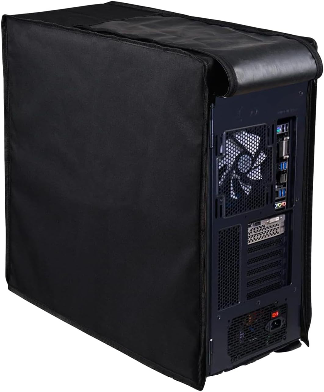 Water-Resistant Computer Tower Dust Cover with Zippers