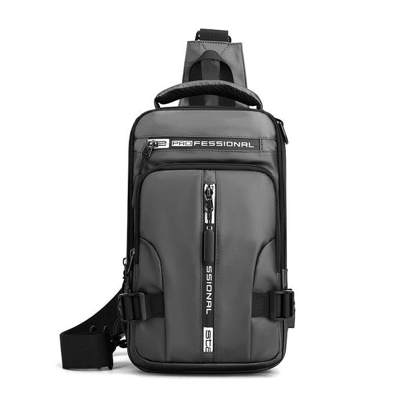 Waterproof Anti-Theft Crossbody Sling Bag with USB Charging Port and Multi-Pocket Design