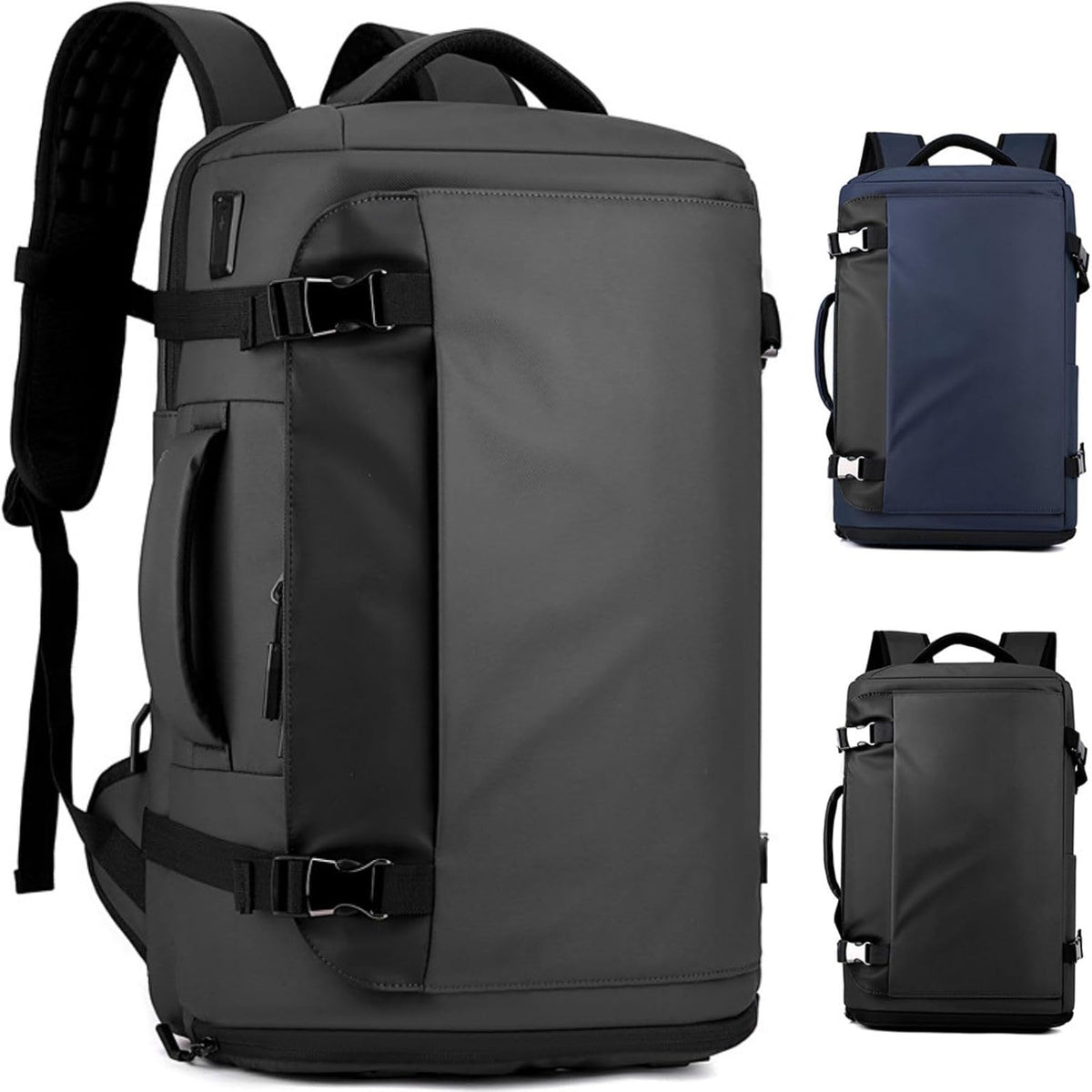 Waterproof Laptop Backpack with Side-Open Design & USB-C Port