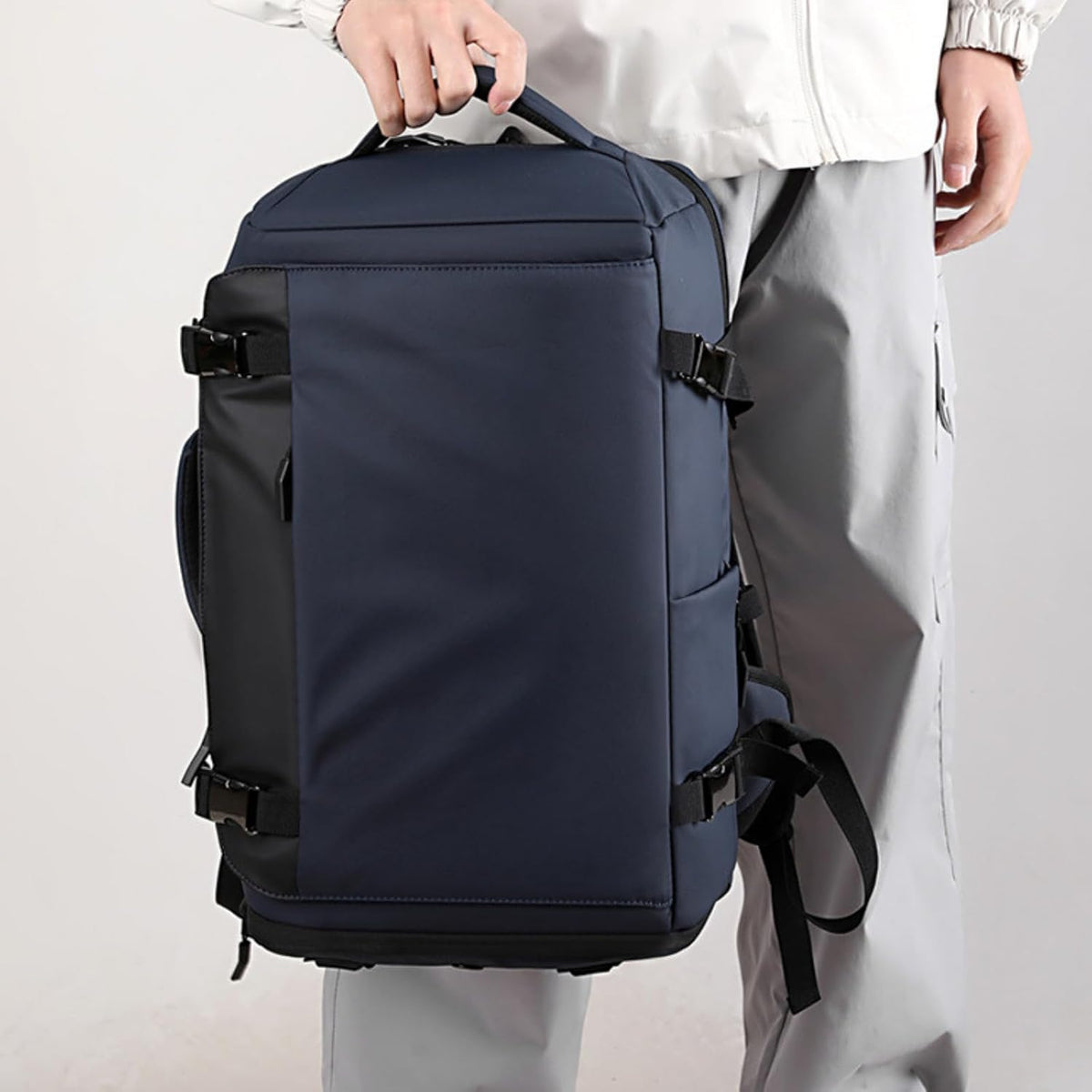Waterproof Laptop Backpack with Side-Open Design & USB-C Port