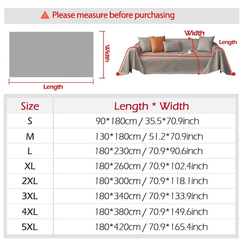 Waterproof & Scratch-Resistant Sofa Cover - Dustproof Multifunctional Throw Blanket for Sofas, Beds & Living Spaces