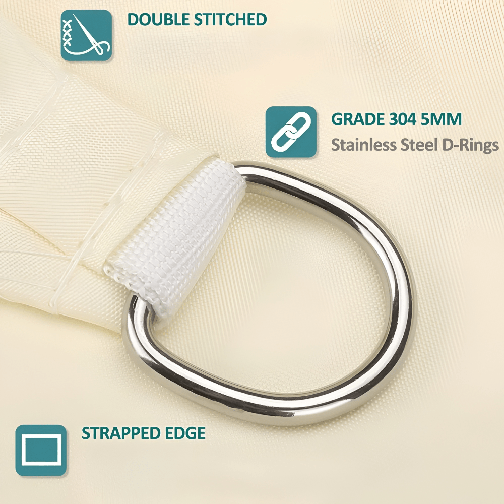 Waterproof Sun Shade Sail with UV Protection for Patio and Balcony