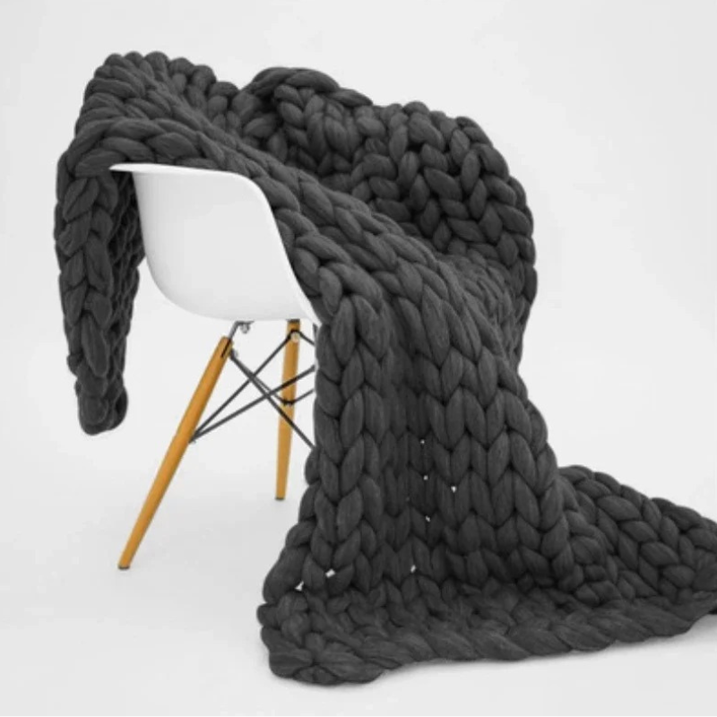 Weighted Organic Cotton Blanket - Breathable, Machine Washable & Ideal for Year-Round Comfort