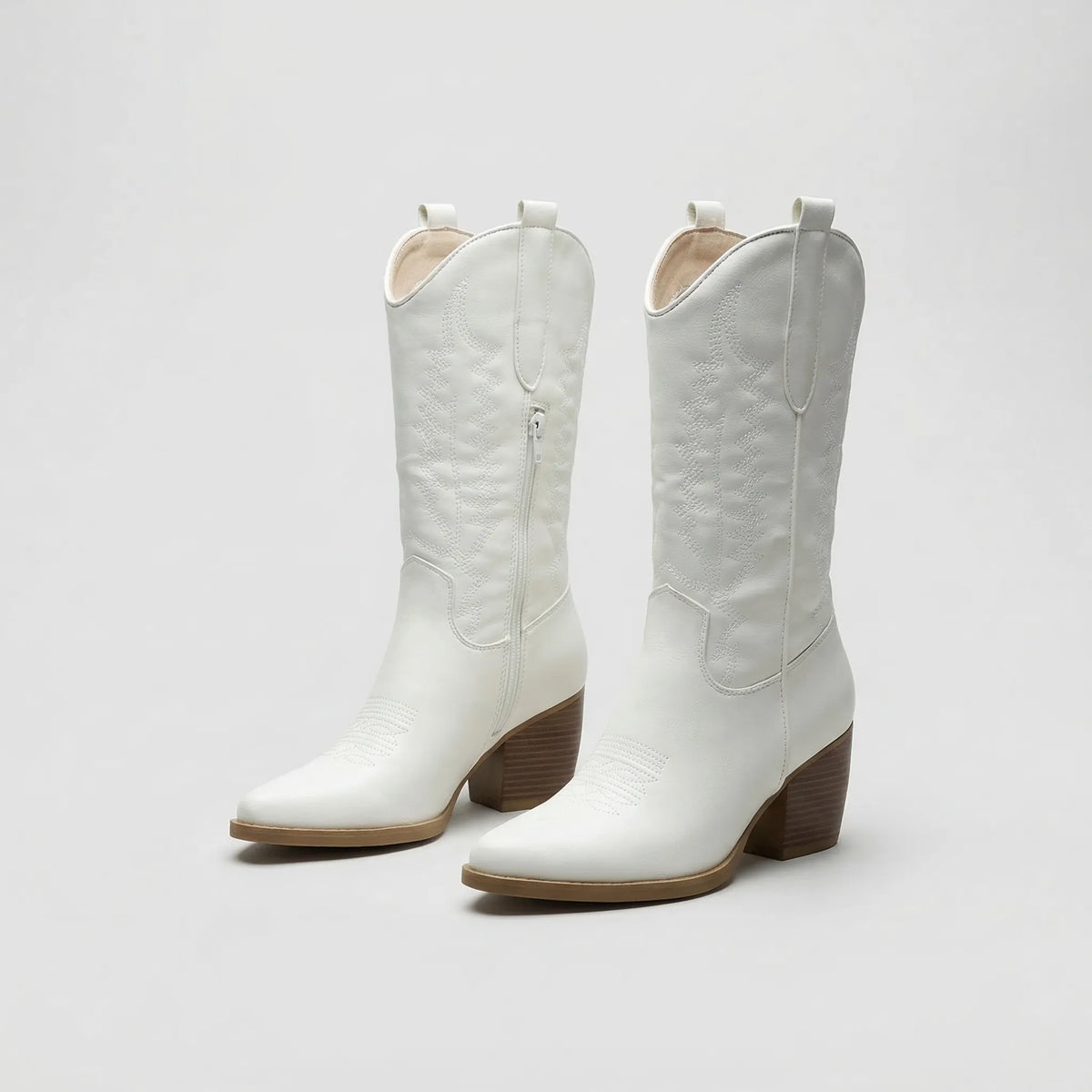 Western-Style Block Heel Boots