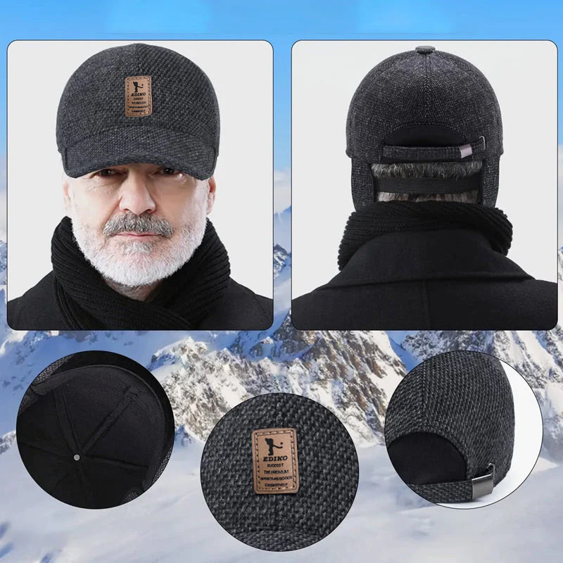 Winter Baseball Cap with Ear Flaps - Warm, Stylish and Practical
