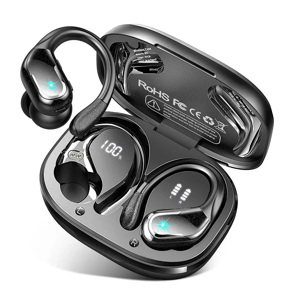 Wireless Sports Earbuds with IP7 Waterproof Design and 75 Hours Playtime