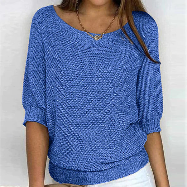 Women's 3/4 Sleeve V-Neck Sweater