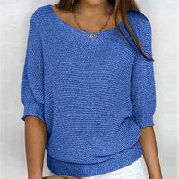 Women's 3/4 Sleeve V-Neck Sweater