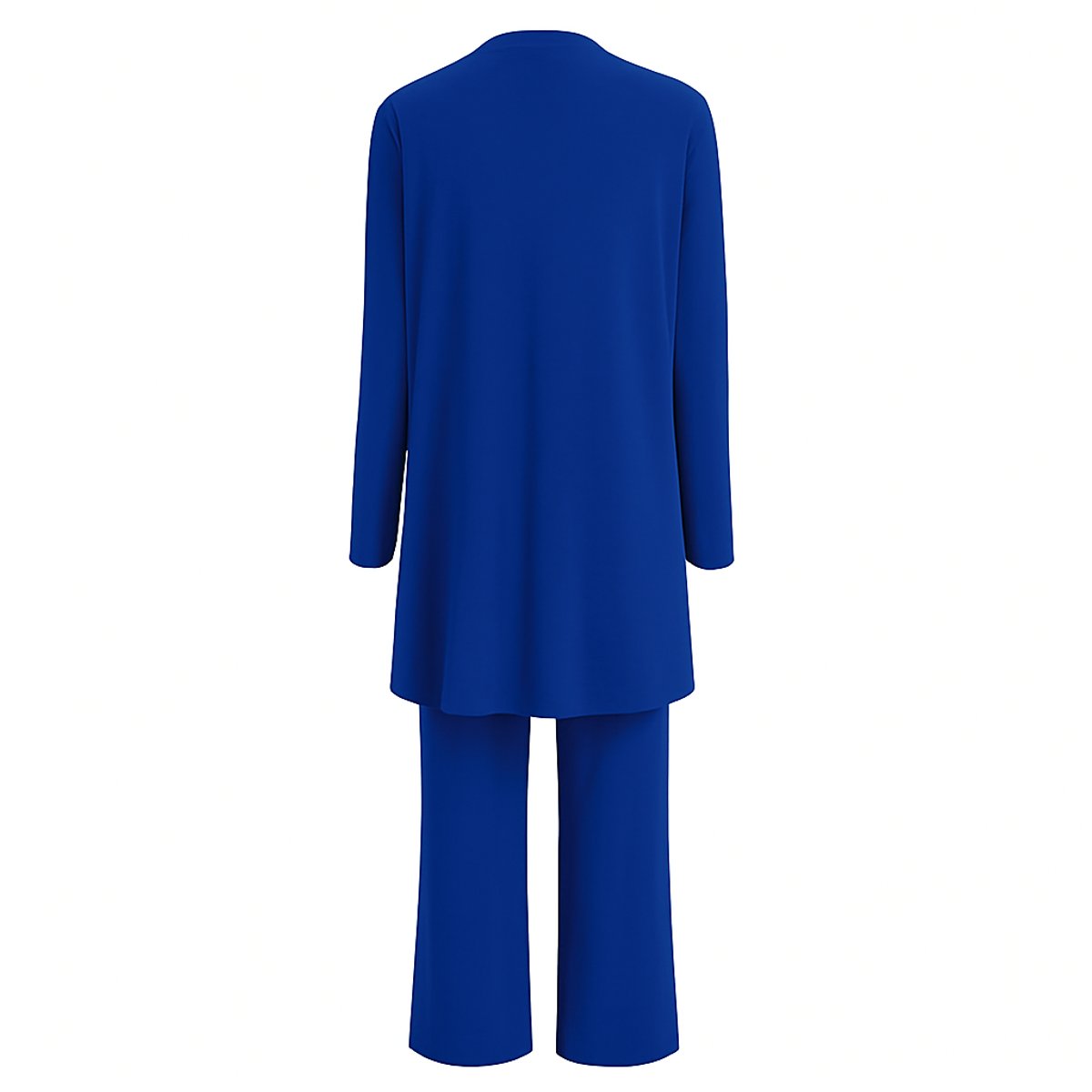 Women's 3-Piece Open-Front Longline Cardigan and Pants Set