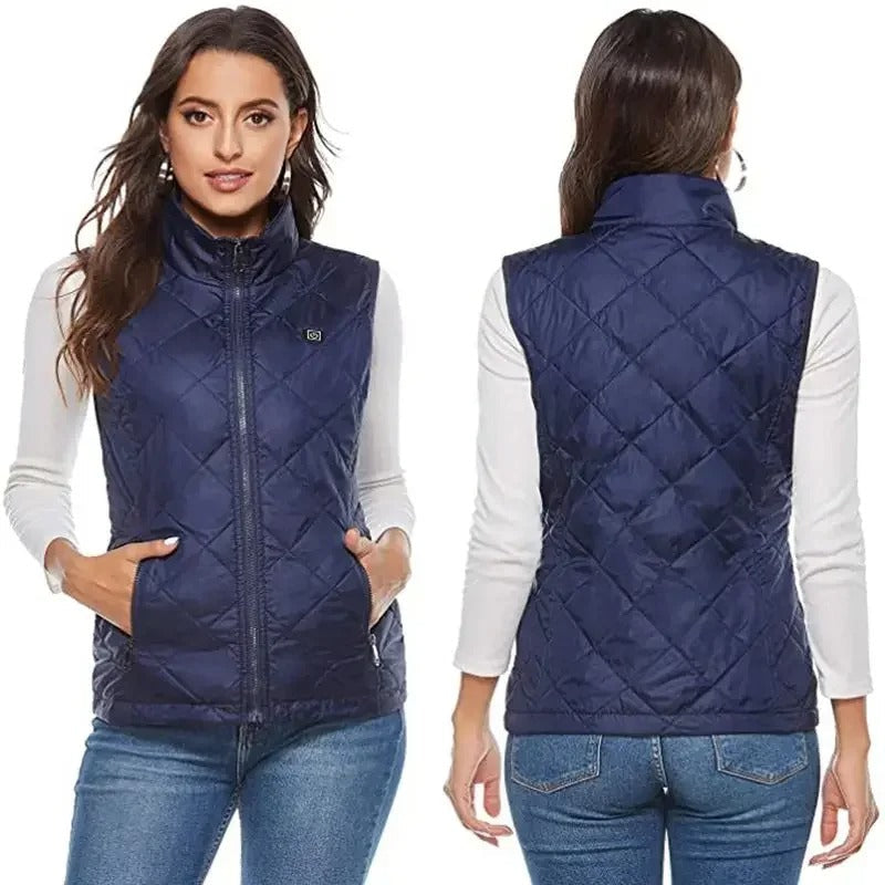 Women's 9-Zone Heated Vest - Adjustable Heat