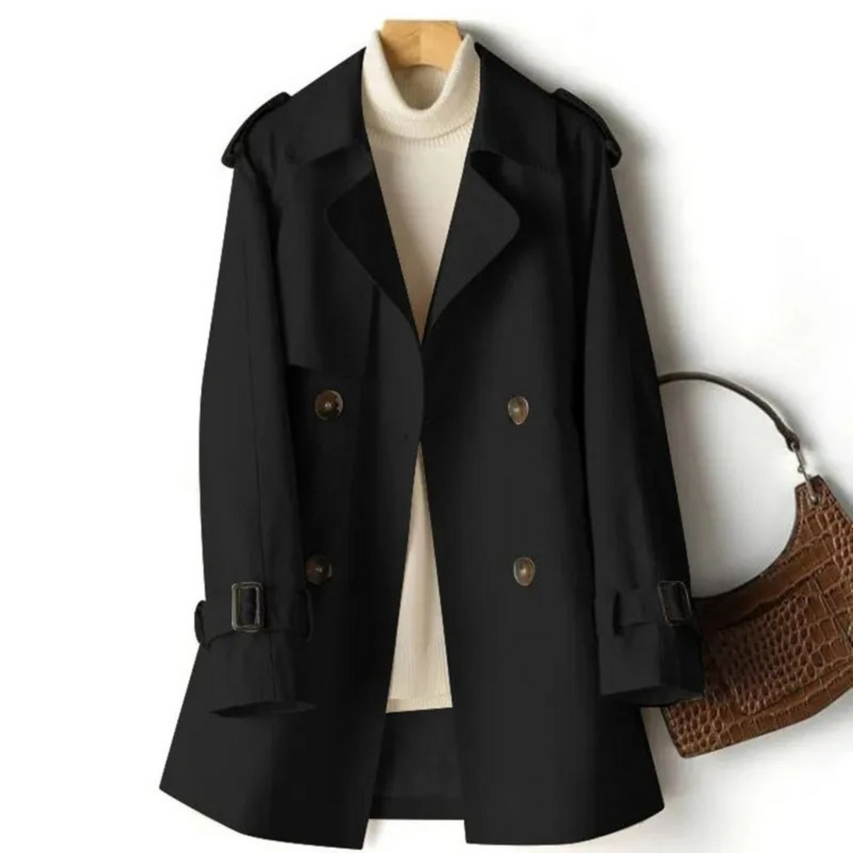Women's Belted Double-Breasted Coat