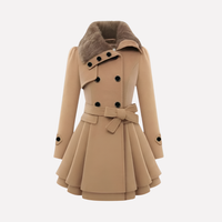Women’s Belted Winter Coat with Buttons