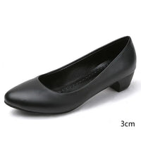 Women's Black Orthopedic Pumps with Cushioned Support