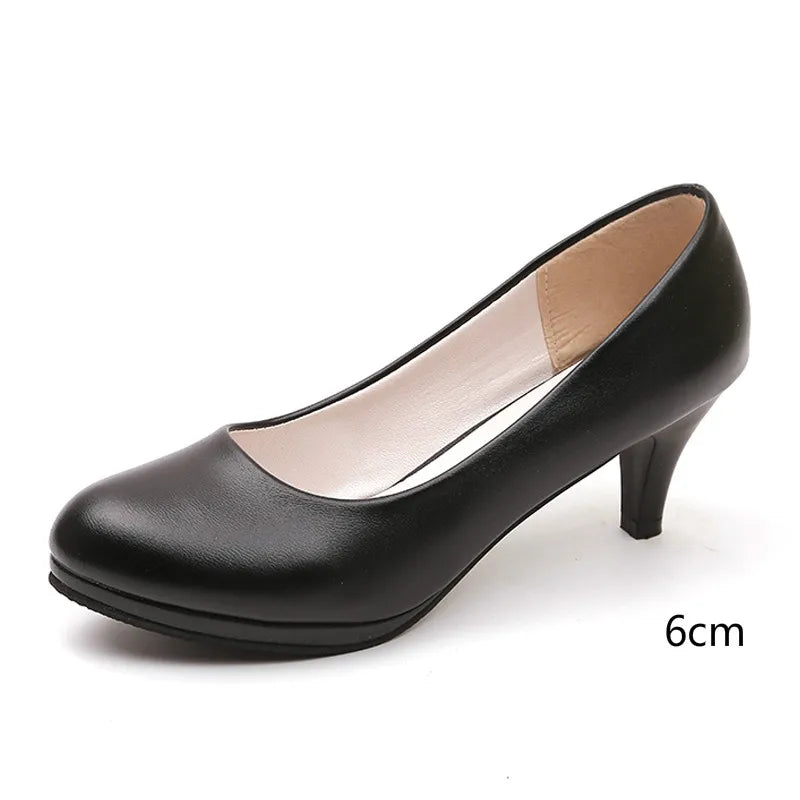 Women's Black Orthopedic Pumps with Cushioned Support