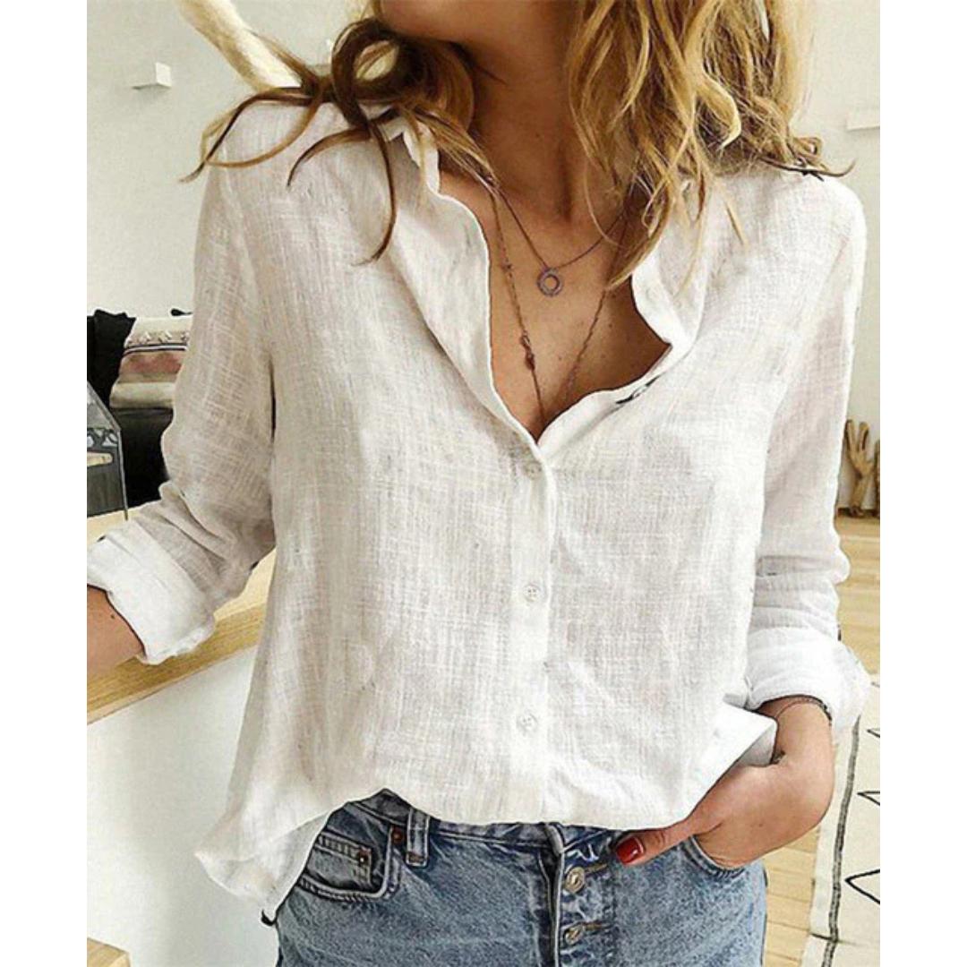 Women's Button-Down Blouse Shirt