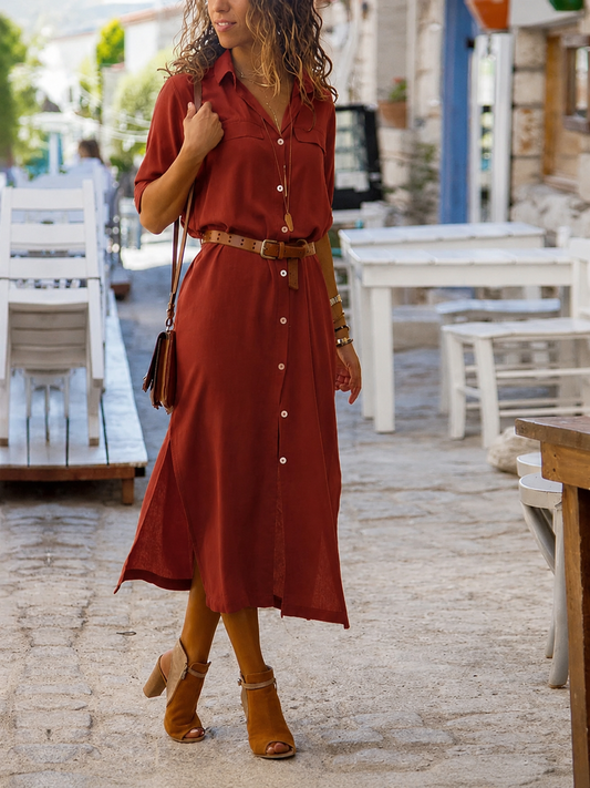 Women's Button-Down Midi Dress