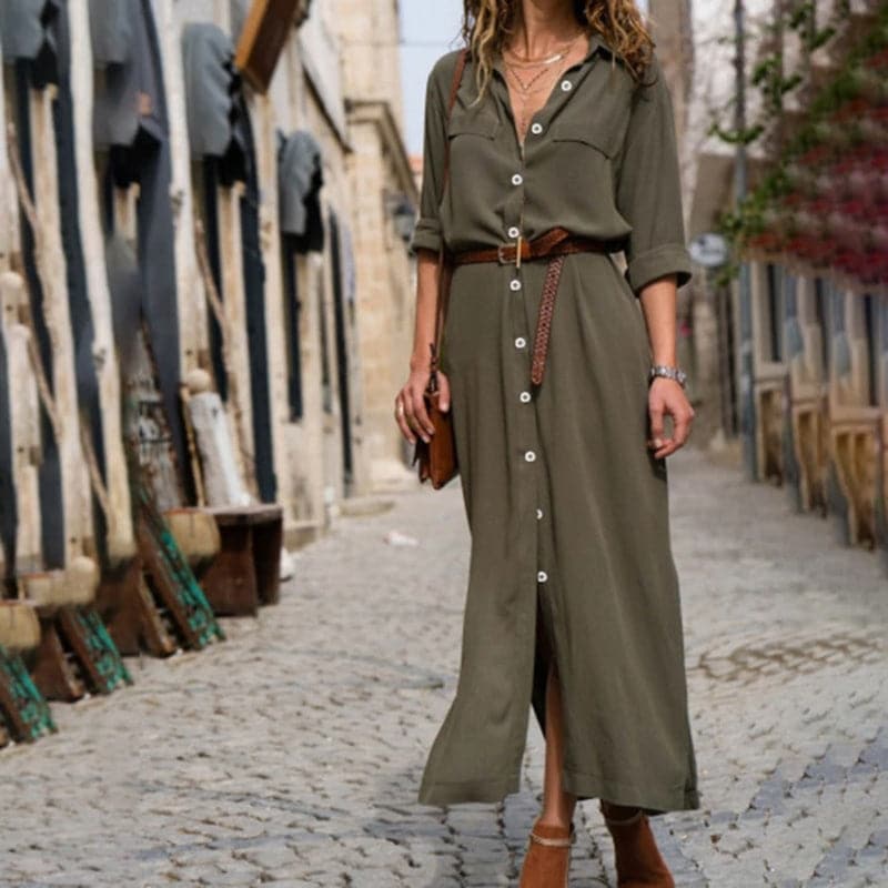 Women's Button-Down Midi Dress
