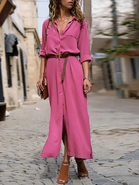 Women's Button-Down Midi Dress