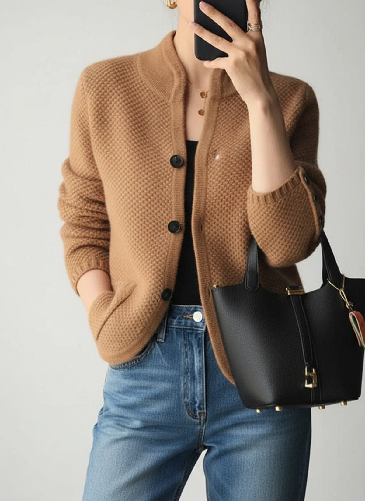 Women's Button-Front Cardigan Jacket
