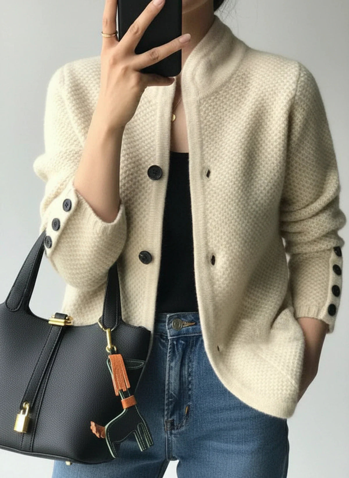 Women's Button-Front Cardigan Jacket