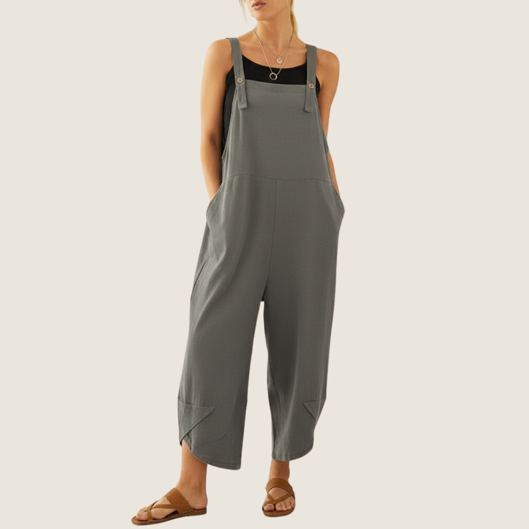 Women's Casual Wide-Leg Overalls